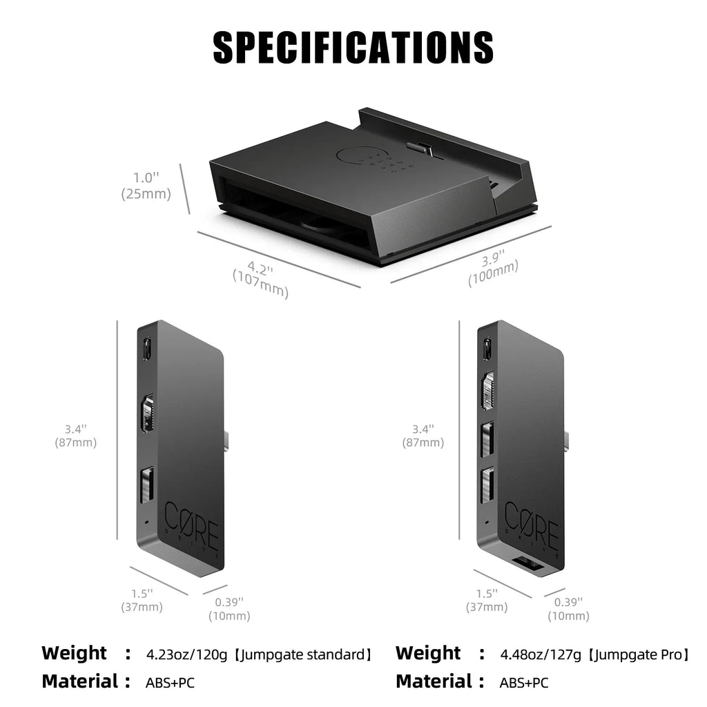Savage Raven by Skull & Co. Jumpgate Dock USB C Hub Portable Stand Docking Station for Nintendo Switch 2 and OLED